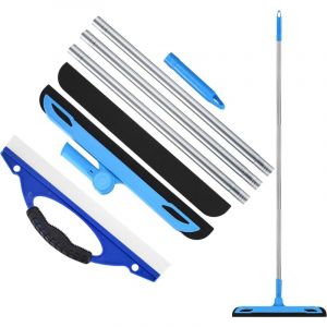 Largeight - jamais UTILISÉ]Balai Raclette Sol avec Manche, Raclette d'eau pour Fenêtre, Balai Raclette de Sol Vitre Douche, Balai-Éponge Lame