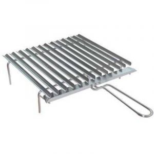 Grille Ompagrill en acier inoxydable avec syst&egrave;me de r&eacute;cup&eacute;ration des graisses