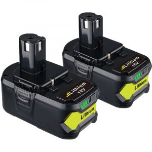 Pdstation - 2pcs Batterie de rechange 8.0Ah pour Ryobi 18V RB18L50 ONE+Batterie Li-ion Ryobi P108 P104 P102 RB18L40 RB18L25 BPL-1815 BPL-1820G