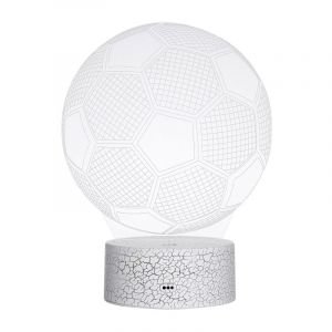 Veilleuse 3D en forme de football, lampe à illusion LED 3D, 3/7 couleurs changeantes, lampe de chevet, lampe de bureau avec commande tactile, pour