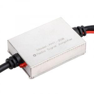 Amplificateur de Signal fm Antenne Voiture en Métal Anti-Interférence Radio Universal Auto Booster Amp Pièces Automobiles