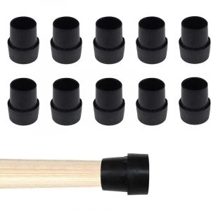 Aougo - 10Pcs Embout Pied de Chaise Noir pour,Embouts de Protection pour Pied de Chaise,Embouts de Protection pour Pieds de chaises,Protection Pied