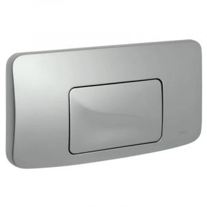 Plaque de commande murale GALA chromé mat pour WC encastré, simple volume