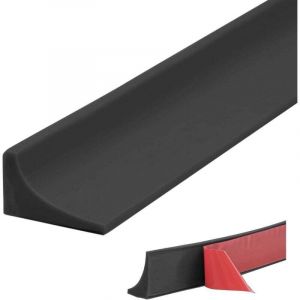 Joint Douche en Silicone 200 cm, Joint Porte Douche, Silicone Barre de Seuil pour Salle de Bain et Cuisine, Seuil de Douche Barrage D'eau (Noir)