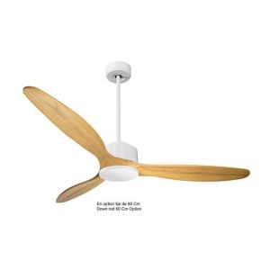 Modulo de Klassfan Super d&eacute;stratificateur d'air avec thermostat sans Lumi&egrave;re blanc bois clair id&eacute;al 40 m&sup2; KLDC4P5SW166