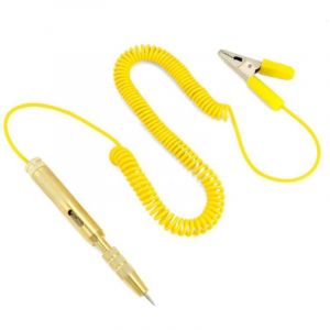 Jaune Testeur de Circuit de Voiture 6 V 12 V 24 V Auto Testeur de Relais, Testeur &Eacute;lectrique de Voiture avec Lampe Temoin Mecanicien pour Tester la
