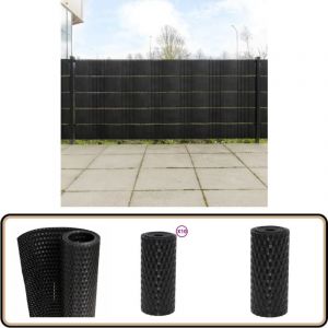 Paravents de balcon 10 pcs noir 255x19 cm résine tressée - Pare-vue Balcon - Clôture Decorative - Ecran Intimité Jardin - Panneau Cloture