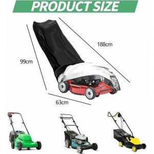 Housse De Tondeuse &agrave; Gazon, Bache Tondeuse En Tissu Oxford 210D, Housse De Tracteur De Pelouse Avec Cordon De Serrage & Boucle Coupe-vent & Sac De