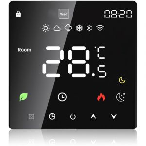 ALOVEZ Thermostat Intelligent WiFi Tuya pour Plancher Chauffant &Eacute;lectrique, Compatible avec Chaudi&egrave;res Gaz &agrave; Fonction Liaison pour Contr&ocirc;le Plancher