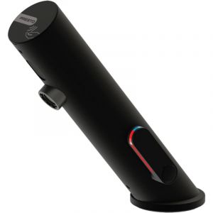 Mitigeur infrarouge sur plage avec RA pour lavabo PRESTO Linea noir mat