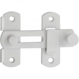 (Blanc)Verrou Porte Coulissante Serrure Volet Loquet Porte Verrou Portail &Agrave; Bascule Boulon Avec Vis Pour Porte, Fen&ecirc;tre, Placard Et Jar