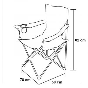 2971 Chaise pliante camping et jardin miami avec pose-verre et canettes Couleur: Bleu blanchi