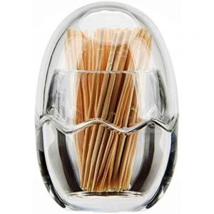 Porte-cure-dents en acrylique Cure-dents en cristal (Cure-dents non inclus)