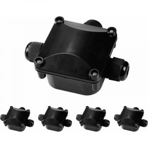 Fei Yu - Boîte de Jonction, boîtier de Raccordôment à 3 Voies IP68 Connecteur étanche boîtier de Jonction électrique Extérieurs Noir (5 pcs)