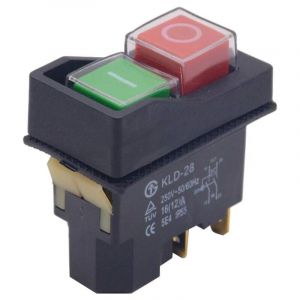 Interrupteur Magn&eacute;tique Etanche, MoreChioce 5 Broches Bouton Poussoir Marche/Arr&ecirc;t Commutateur d'Arr&ecirc;t de D&eacute;marrage Accessoires pour Machines-Outils