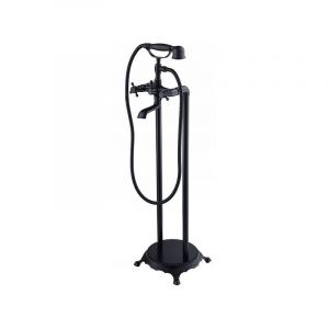 Desconocido - Silla élégant Robinet de Baignoire retro sur pied avec inverseur et bec rotatif avec douchette et fl