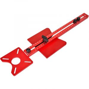 Support de rainure de fraisage multifonction 4 en 1, gabarit de coupe m&eacute;trique pour outil de d&eacute;fonceuse, gabarit de cercle de toupie pour couper des