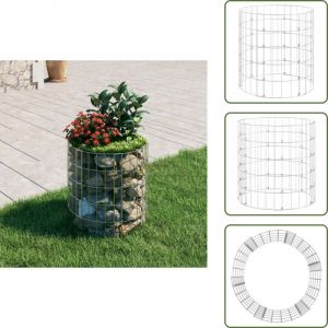 Vidaxl - Poteau &agrave; gabion circulaire Acier galvanis&eacute; &Oslash;50x50 cm - Cl&ocirc;ture Ronde - Gabion Rond - Bordure De Jardin - Panneau De Cl&ocirc;ture - D&eacute;coration