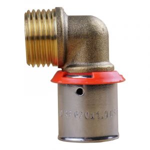 Coude per à sertir Ø20x1,9 - Mâle 1/2' (15/21) - ibp Bänninger