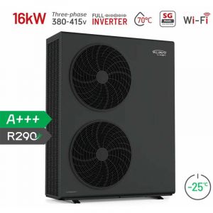 Pompe à chaleur air-eau ALSAVO R290 16 kW 3T monobloc - Double ventilateurs - Inverboost Pompe à chaleur air-eau multifonctionnelle eau chaude