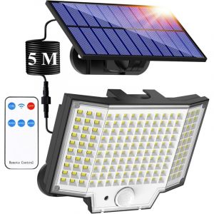 Lampe Solaire Extérieur Jardin 2000lm IP65 Capteur 270° 3 Modes Éclairage Projecteur Luminaire Spot [Classe énergétique E]