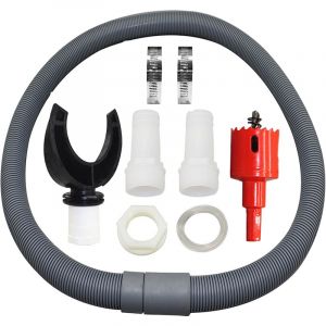 Kit tuyau circulaire en PVC 100mm avec tuyau flexible, collecteur d'eau de pluie, collecteur d'eau de descente de goutti&egrave;re