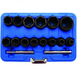 Douilles spiralees extracteur de vis Bgs Technic carre 1/2 coffret 16
