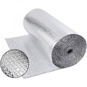 Isolant Thermique 0,6x10M, Film d'aluminium a Double Face 4mm R&eacute;sistant pour R&eacute;flecteur de Chaleur et de Froid, Id&eacute;al pour Toit, Mur, Voiture, Fenetre