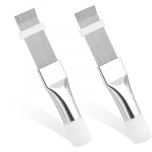 Peigne &agrave; ailettes de climatiseur, outil de nettoyage et de redressement des ailettes de condenseur et d'&eacute;vaporateur, lot de 2