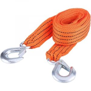 BEBUSINGOTO Sangle de remorquage, charge de 4 m&egrave;tres, remorque de voiture de 3 tonnes, c&acirc;ble de remorquage de sangle de corde de remorquage avec