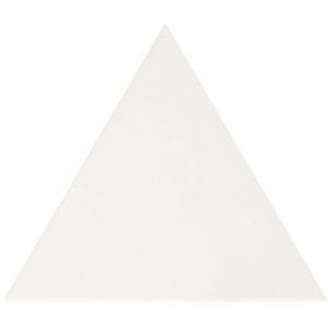 Carrelage mural fa&iuml;ence effet graphique SCALE TRIANGOLO triangle 12,4x10,8cm Triangle 12,4x10,8 cm Blanc - Mat - bo&icirc;te de 0.20 m2