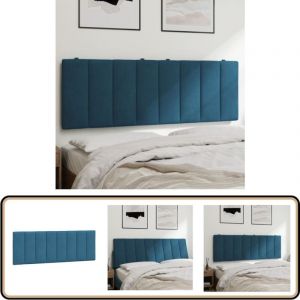 Coussin de tête de lit bleu 120 cm velours - Coussin De Têted Lit - Tête De Lit - Oreiller De Tête - Décoration Chambre - Literie