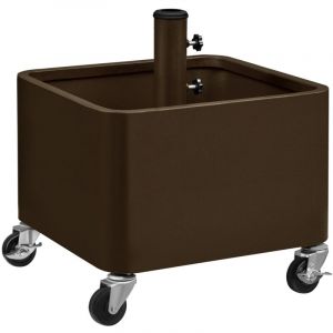 Yaheetech Pied de Parasol Carr&eacute; avec Pot de Fleur 2 en 1, Support Parasol Base de Parasol avec roulettes, Trous de Drainage, Remplissage