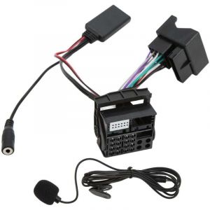 Adaptateur Bluetooth 5.0 avec Microphone et C&acirc;ble Aux pour Autoradio Peugeot 207 307 407 308 Mains Libres