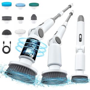 APEX Cordless Electric Spin Scrubber ,4000mAh 2 Speed Modes - IPX7 Waterproof Shower,Effortless Home Cleaning