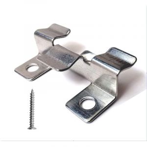 Lot de 100 clips de fixation pour terrasse en composite avec vis en acier inoxydable（hauteur 1 cm）