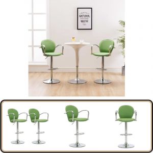Vidaxl - Tabourets de bar avec accoudoir lot de 2 vert similicuir - Tabouret De Bar - Tabouret De Pub - Chaise De Bar - Fauteuil De Bar - Simuli Cuir