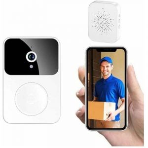 Carillon et sonnette Sonnette Sans Fil Connectée Avec Caméra De Surveillance, Wifi Smart Camera, Enregistrement Vidéo, Sonnette Porte (Type-C),
