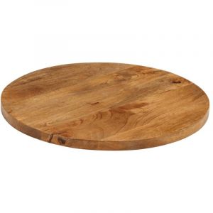 Dessus de table，Plateau de table，Dessus de bureau &Oslash; 50x3,8 cm rond bois de manguier massif CFW58719
