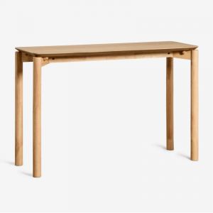 Console d'entr&eacute;e rectangulaire 120x40 cm en MDF avec placage ch&ecirc;ne Munden SKLUM