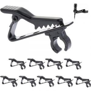 Sollbry - 10 Pcs Pince à Cravate Agrafe Amovible Micro-Cravate pour Microphone Mini Clip De Microphone Clip De Microphone De Rechange Clip De Support