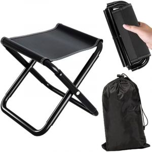 Mini Tabouret de Camping Pliable,Si&egrave;ge de Camping Portable,Tabouret Pliable de Camping,Tabouret Pliant d'Ext&eacute;rieur,Mini Chaise Pliante pour P&ecirc;che,BBQ