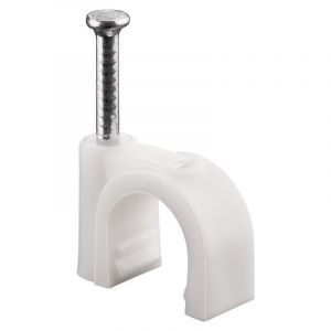 Attache-fils 9 mm, blanc, fixation pour c&acirc;bles de diam&egrave;tre inf&eacute;rieur ou &eacute;gal &agrave; 9 mm. Diam&egrave;tre 9 mm