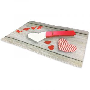 Tapis Paillasson Num&eacute;rique De Cm.40x60 C&oelig;ur Clip