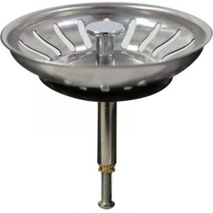 Bouchon Evier Cuisine Inox - Filtre Evier Cuisine Universel Bonde Evier avec Grille Evier Cuisine Antiblocage, Panier pour Evier Inox Vidange Rapide