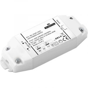 Dehner Elektronik Transformateur pour LED, Driver de LED &agrave; tension constante 30 W 2.50 A 12 V/DC protection contre les surcharges, surtention, non di