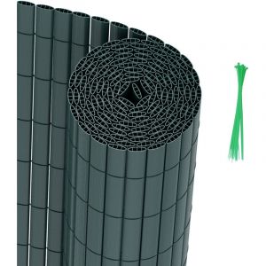 Randaco Canisse en PVC jardin balcon terrasse &ndash; Brise-vue et brise-vent, stable et facile &agrave; couper Vert 120 x 500cm