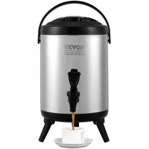 Mophorn - vevor Distributeur de Boissons Isotherme 6 l Distributeur d'Eau Chaude et Froide Non Electrique Inox Alimentaire Conservation 4-6 h
