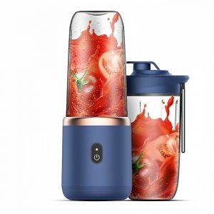 Blender Portable, TGKYK 400ML Smoothie Mixer avec Tasses, Brosses et 6 Lames, Mixeur Portable, Mini Blender Smoothie pour la Préparation de