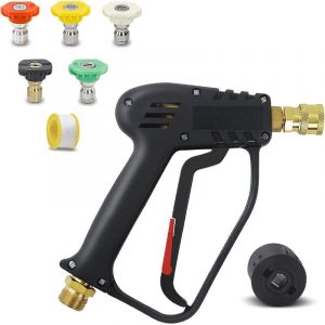 Ymyny - 4000 psi Pistolet pour Nettoyeur Haute Pression avec connecteur Schlauch M22 14MM, connecteur Rapide Nilfisk, Panneau de Pistolet de Lavage